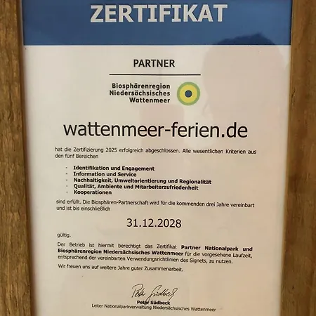 Lägenhet Wattenmeer-ferien 2 Og In *